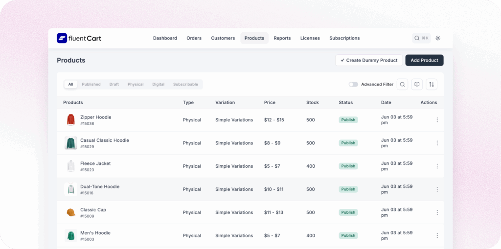 FluentCart. handling