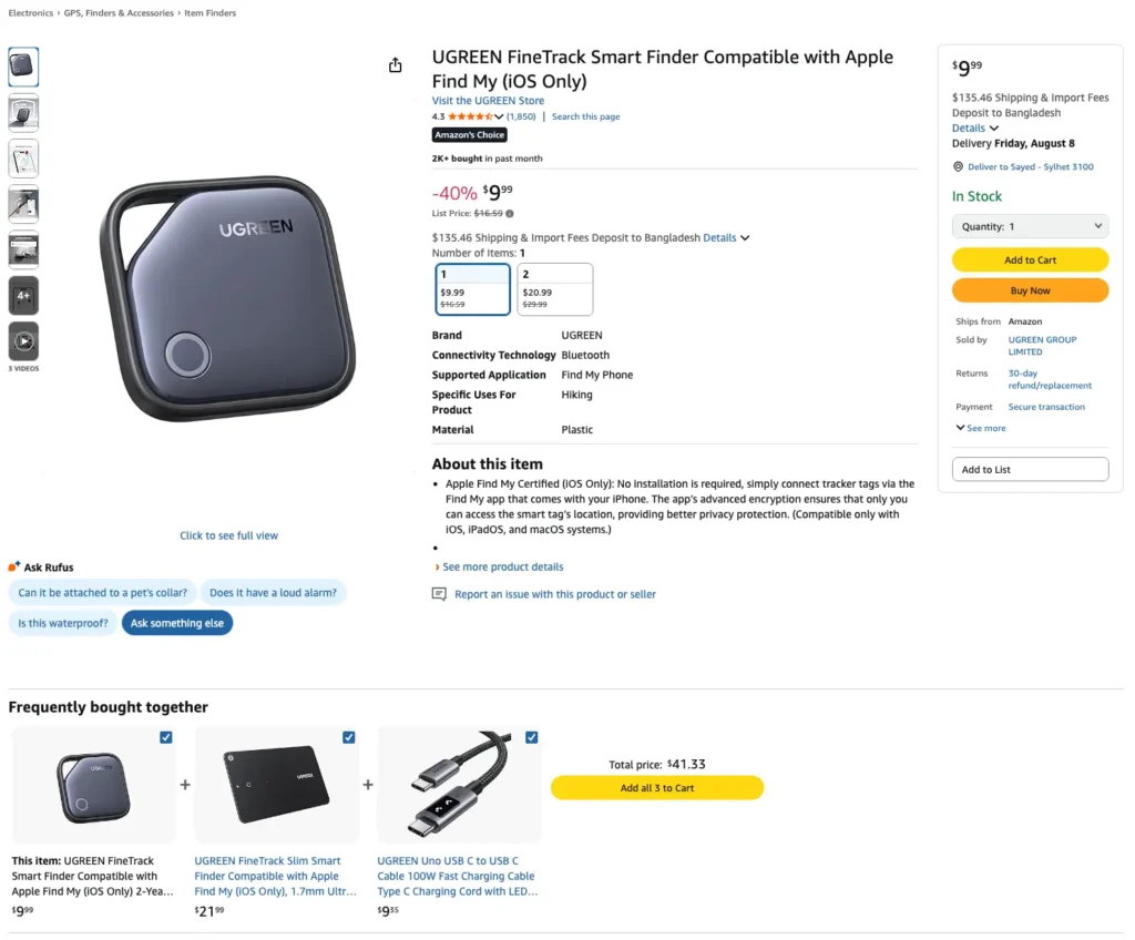 Upselling Example: Amazon- Frequently bought together