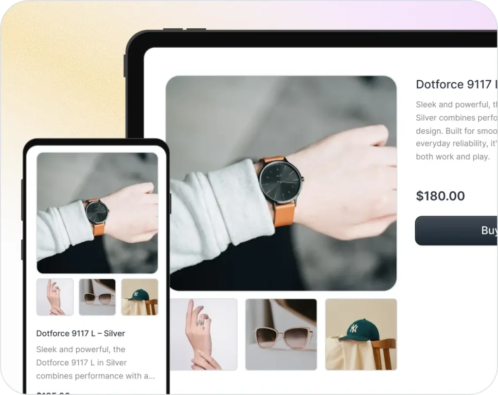 Mobile responsive Image for Fashion Industry Page