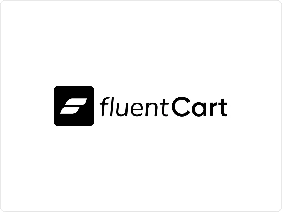 FluentCart Logo- Monotone- White BG
