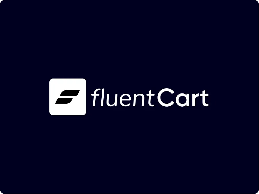 FluentCart Logo- Monotone- Black BG