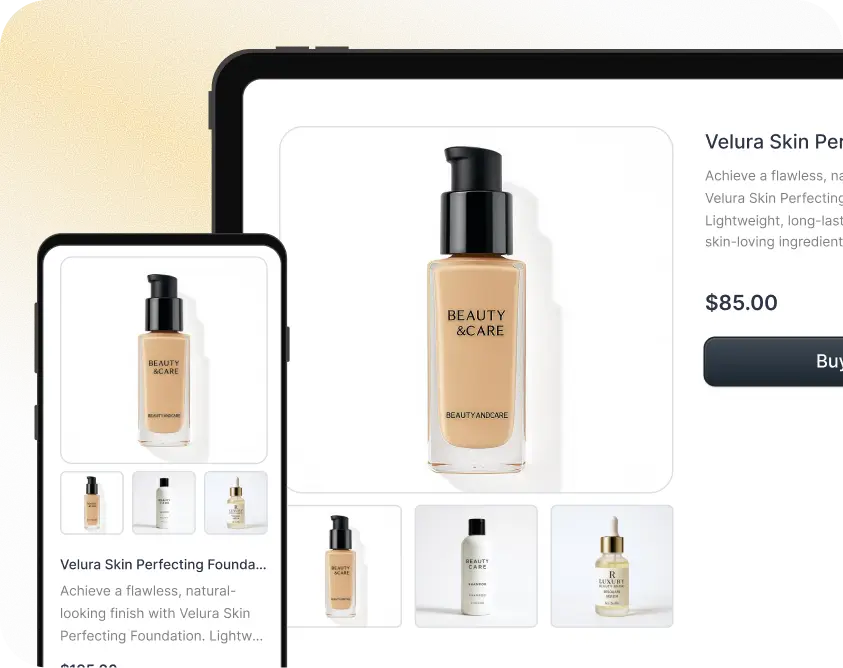 Mobile responsive image for Beauty and Care for Industry Page