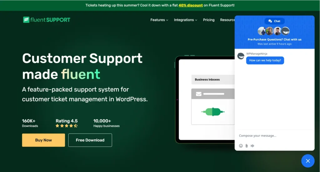 WPManageNinja Products Offer Live Support to reduce shopping cart abandonment