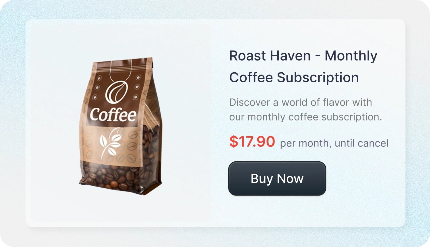 coffee subscription on fluentcart