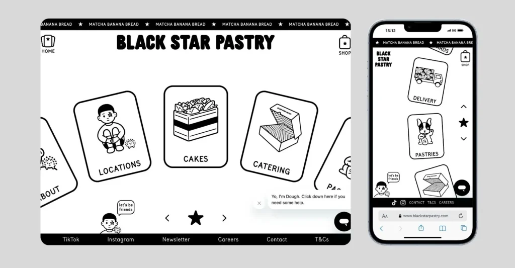 Black Star Pastry- Example for Best eCommerce Websites