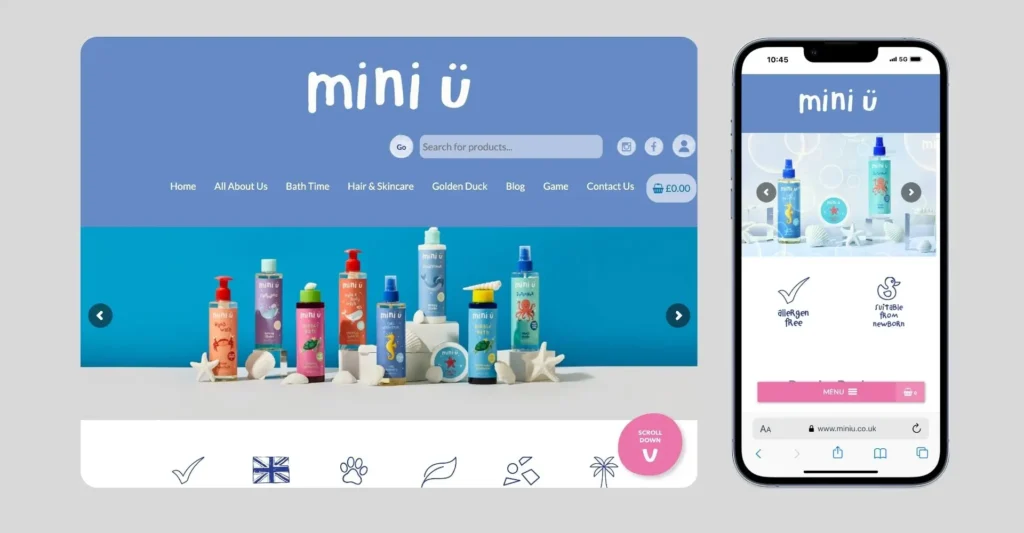 Mini U- Example for Best eCommerce Websites