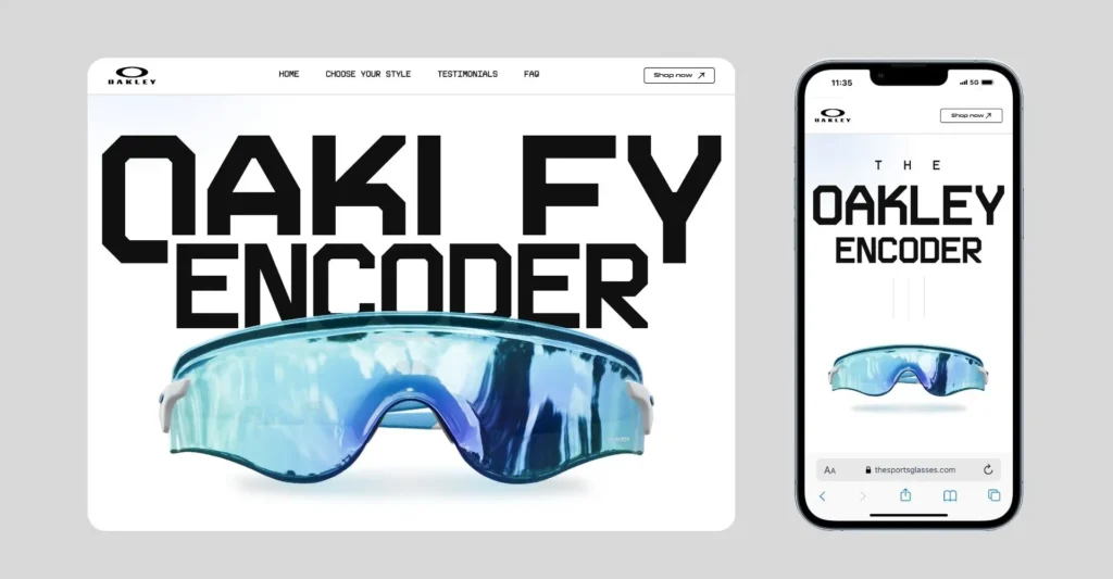 The Sports Glasses- Example for Best eCommerce Websites