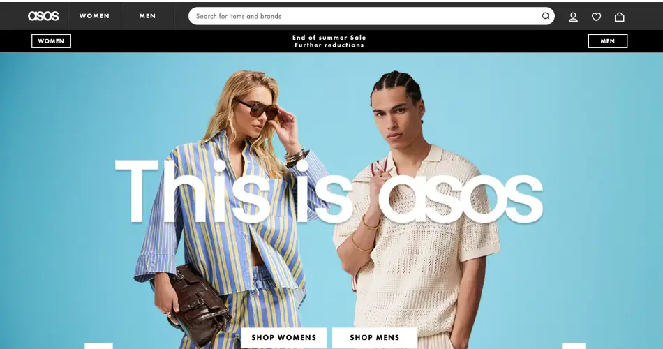 ASOS Website Storefront- They grew sales by 15% in a single quarter by optimizing mobile conversions and using personalized product recommendations.
