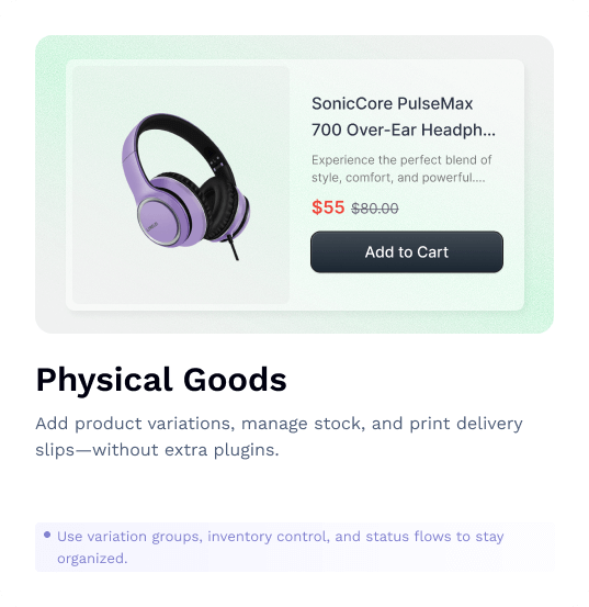Offer Physical good in your blog