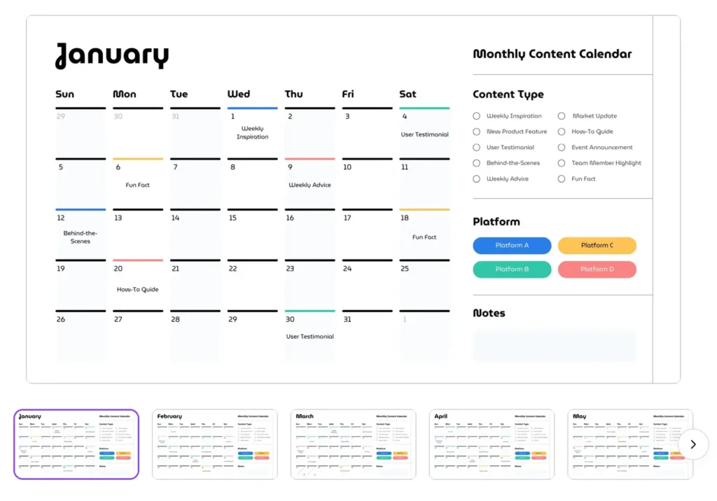 Setup Content Calendar for your blogs