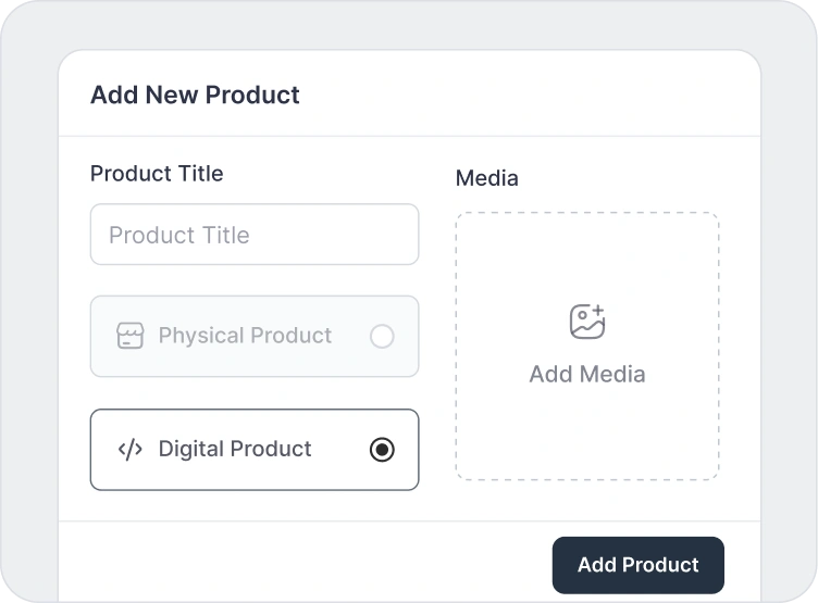 Add your digital product easily with FluentCart