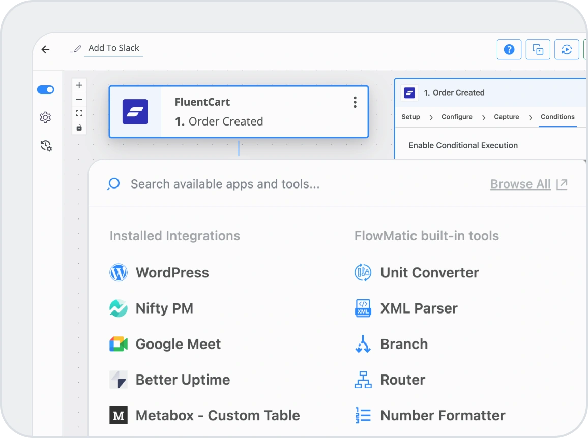 FlowMattic turns your FluentCart-powered store Self running store