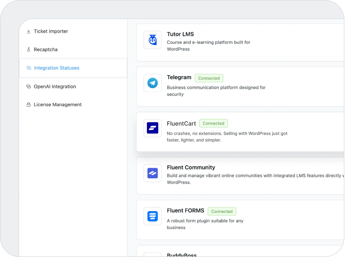 Fluent Support Seamless integration with FluentCart