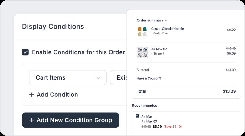 order bump, fluentcart