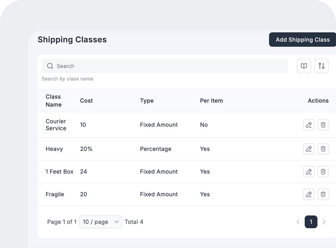 Shipping UI