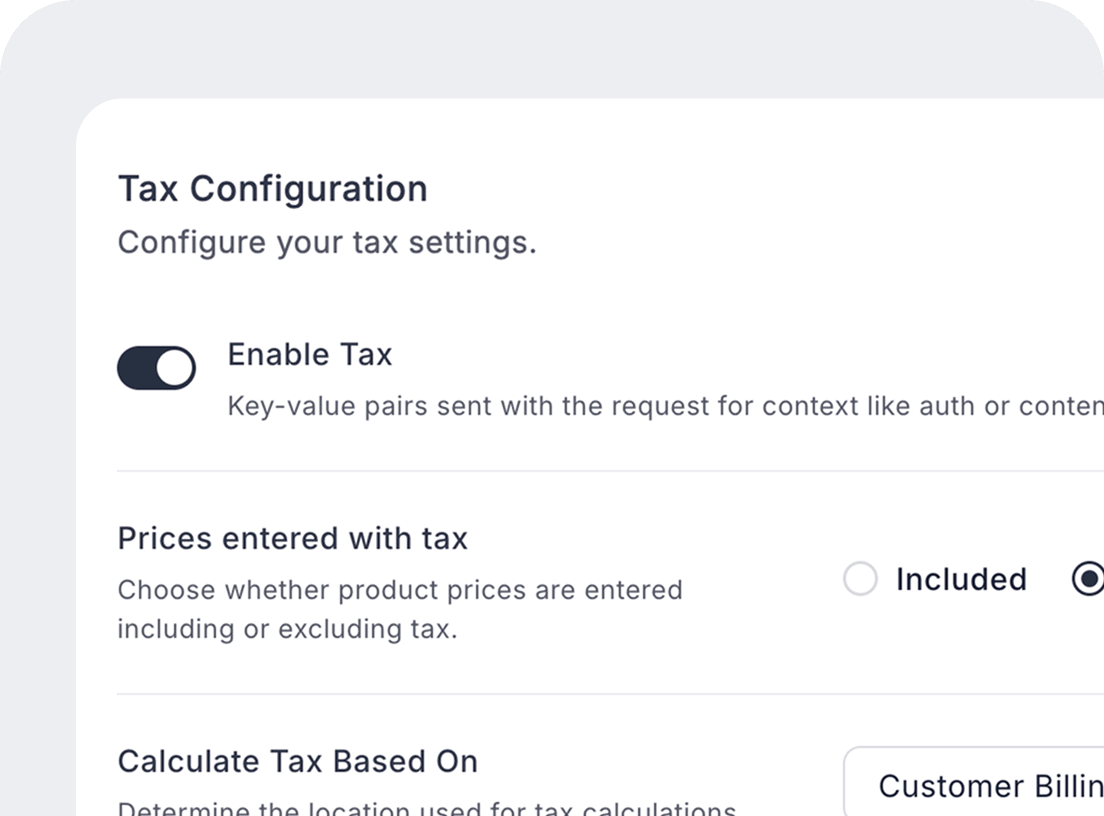 Tax handling
