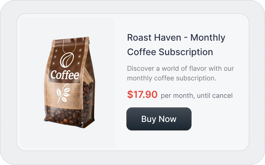 Sell physical product as subscription with fluentcart, coffee beans, coffee subscription selling online