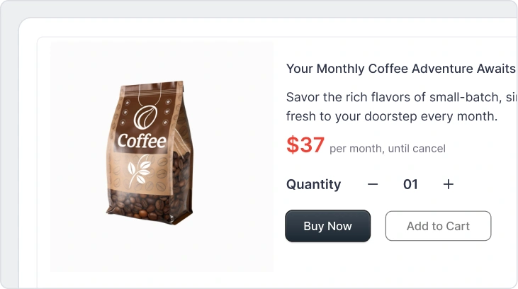 coffee subscription on fluentcart