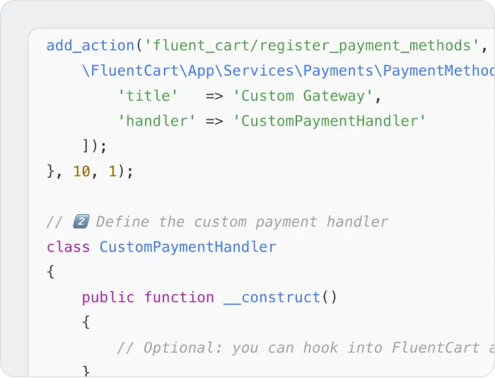 Custom Payments