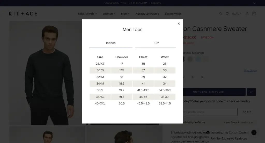 Kit + Ace-Size Guides and Specifications