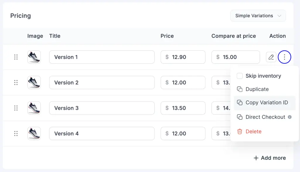 FluentCart release 1.3.8 - copy variation ID