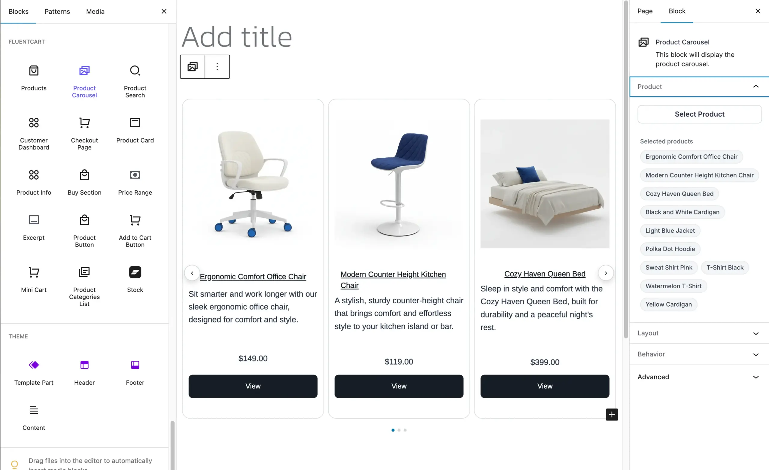 FluentCart 1.3.10 - Product carousel
