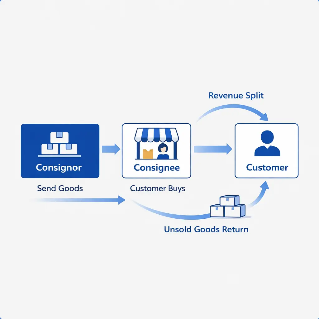 Consignment sales process infographic - What is Consignment - FluentCart Blog