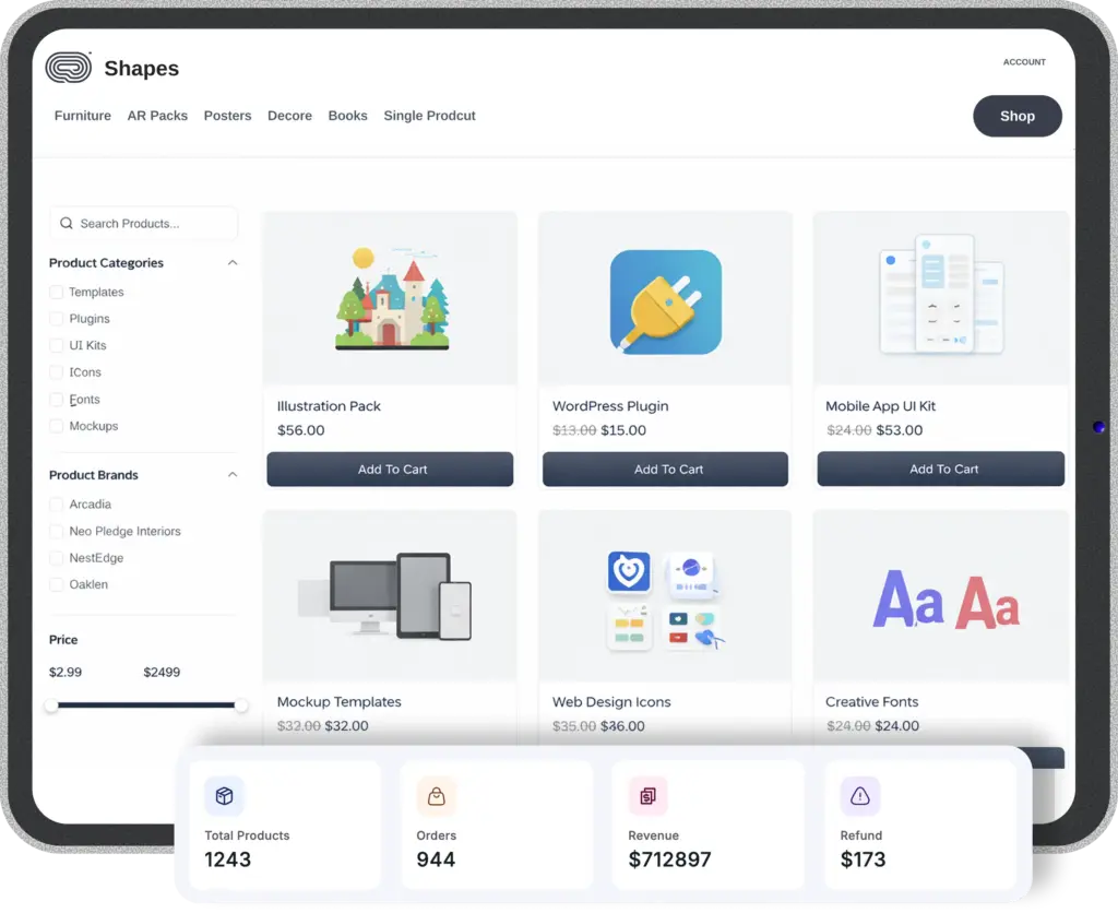 FluentCart Digital assets