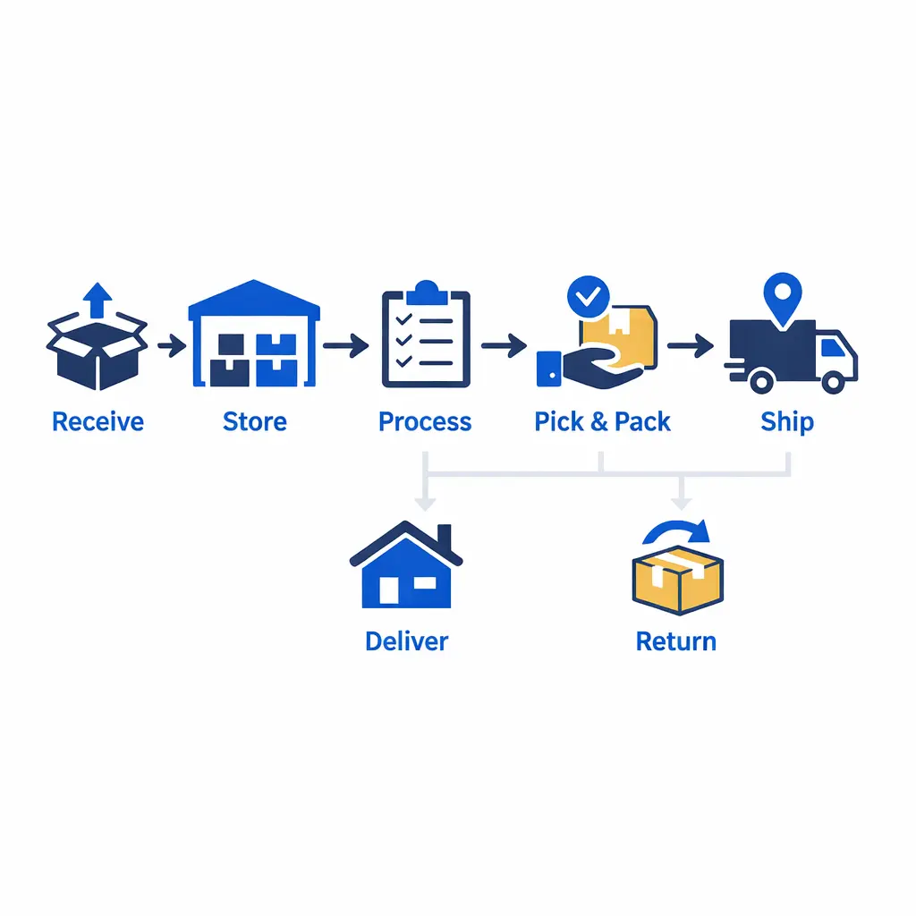 Fulfillment Lifecycle Flow Diagram, FluentCart blog
