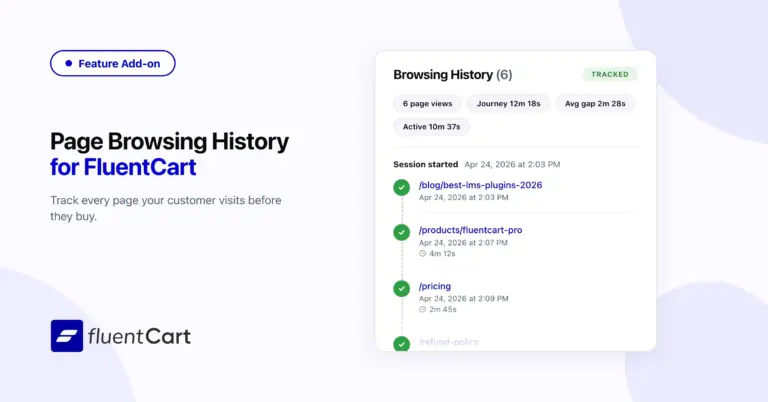page-browsing-history of FluentCart addons