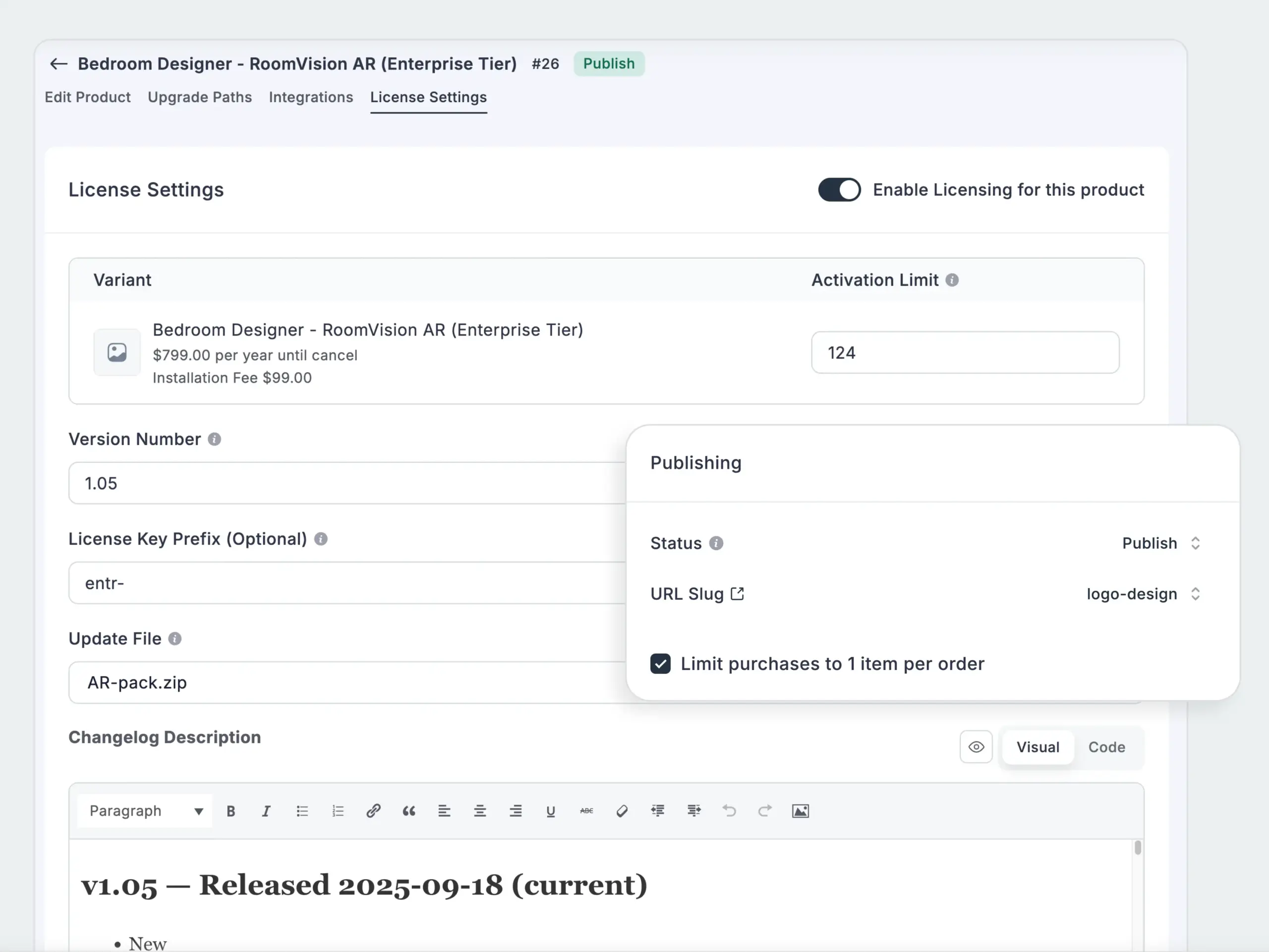FluentCart License Setup