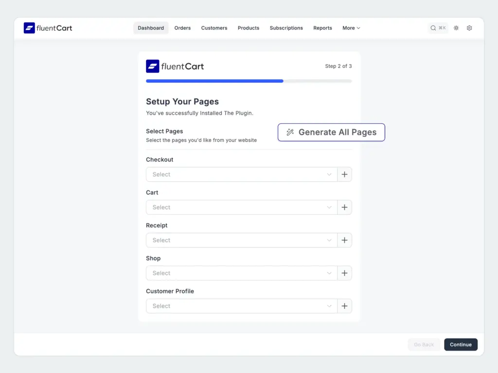 FluentCart Pages