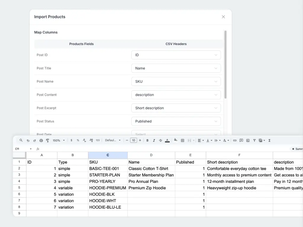 FluentCart Product Import