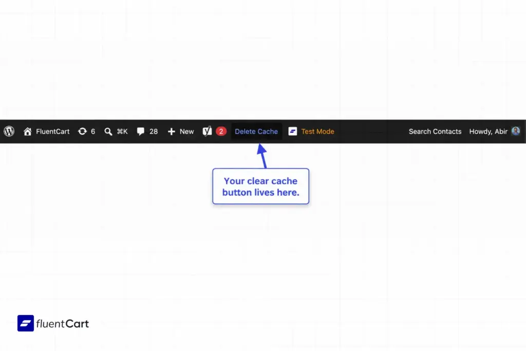 WordPress admin bar
