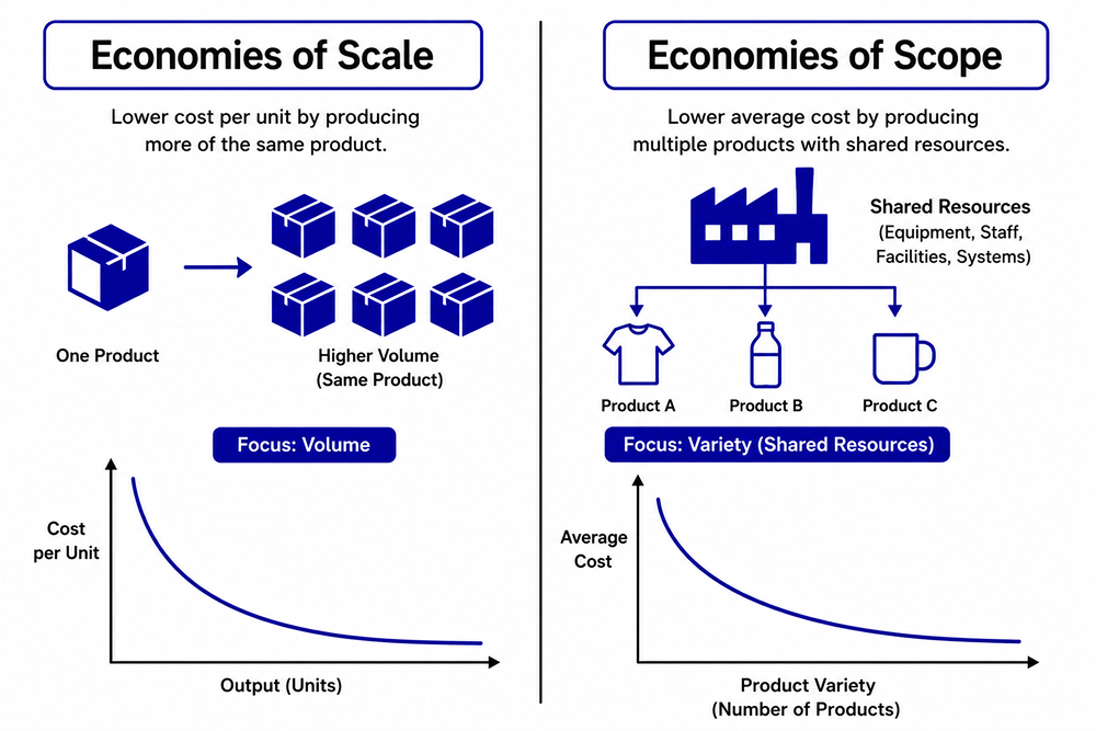 Economies of scale vs scope comparison - What is Economies of Scale, FluentCart Blog