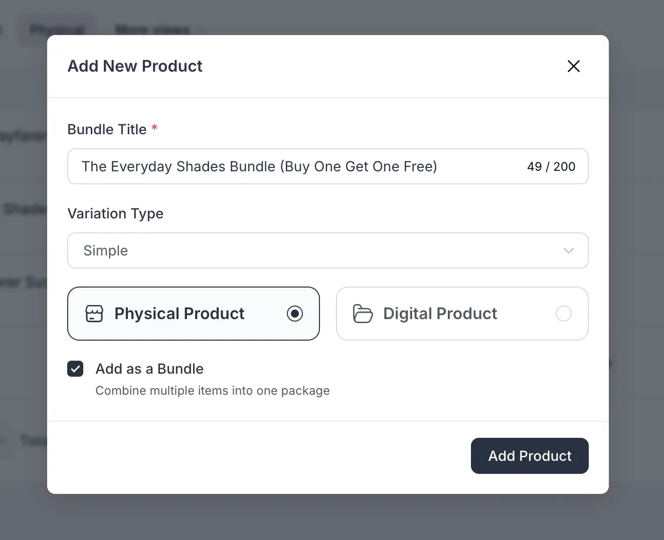 Adding bundle product using FluentCart