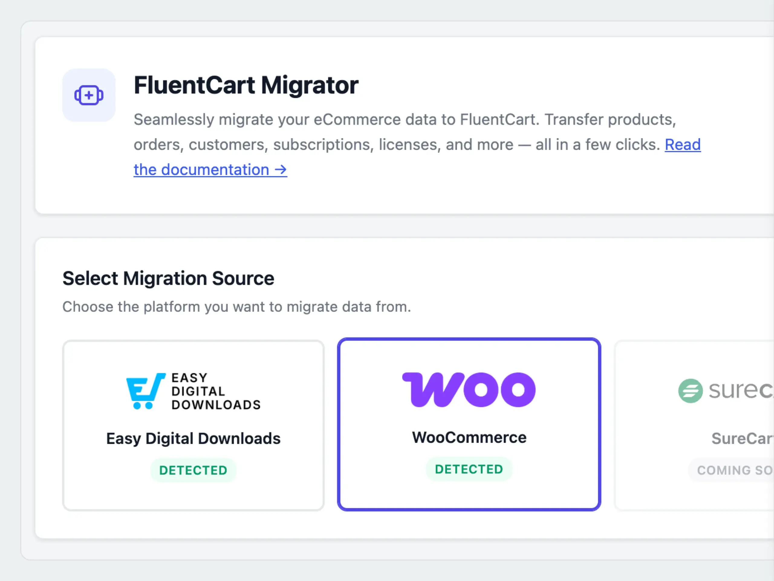 FluentCart MIgrate