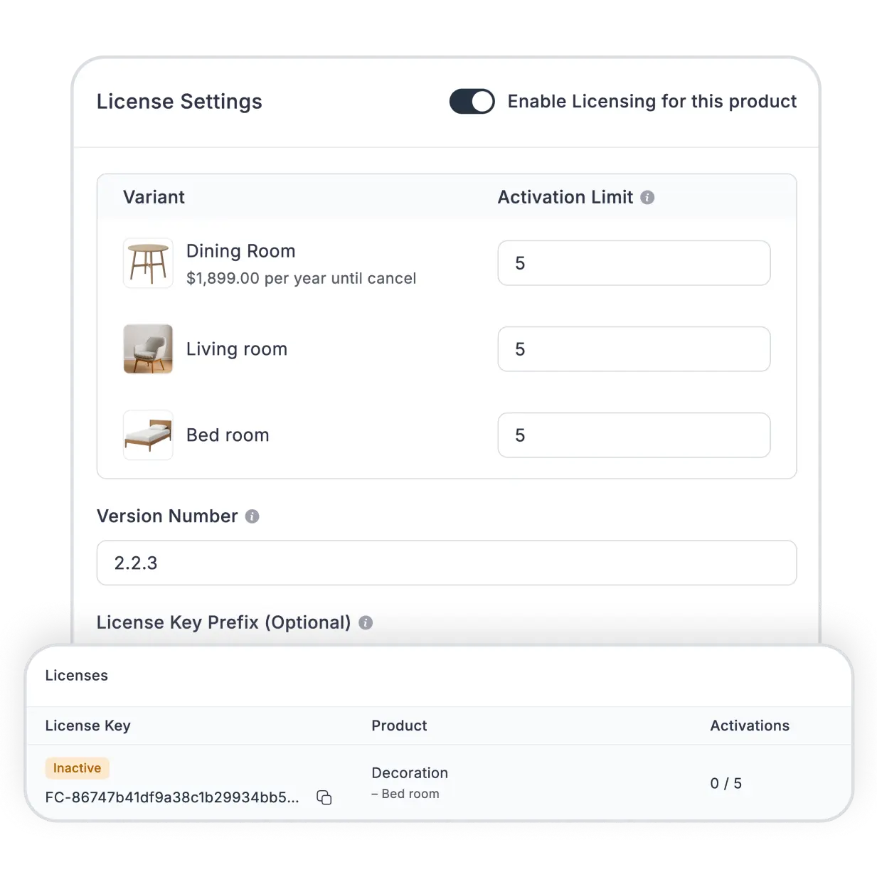FluentCart Licensing