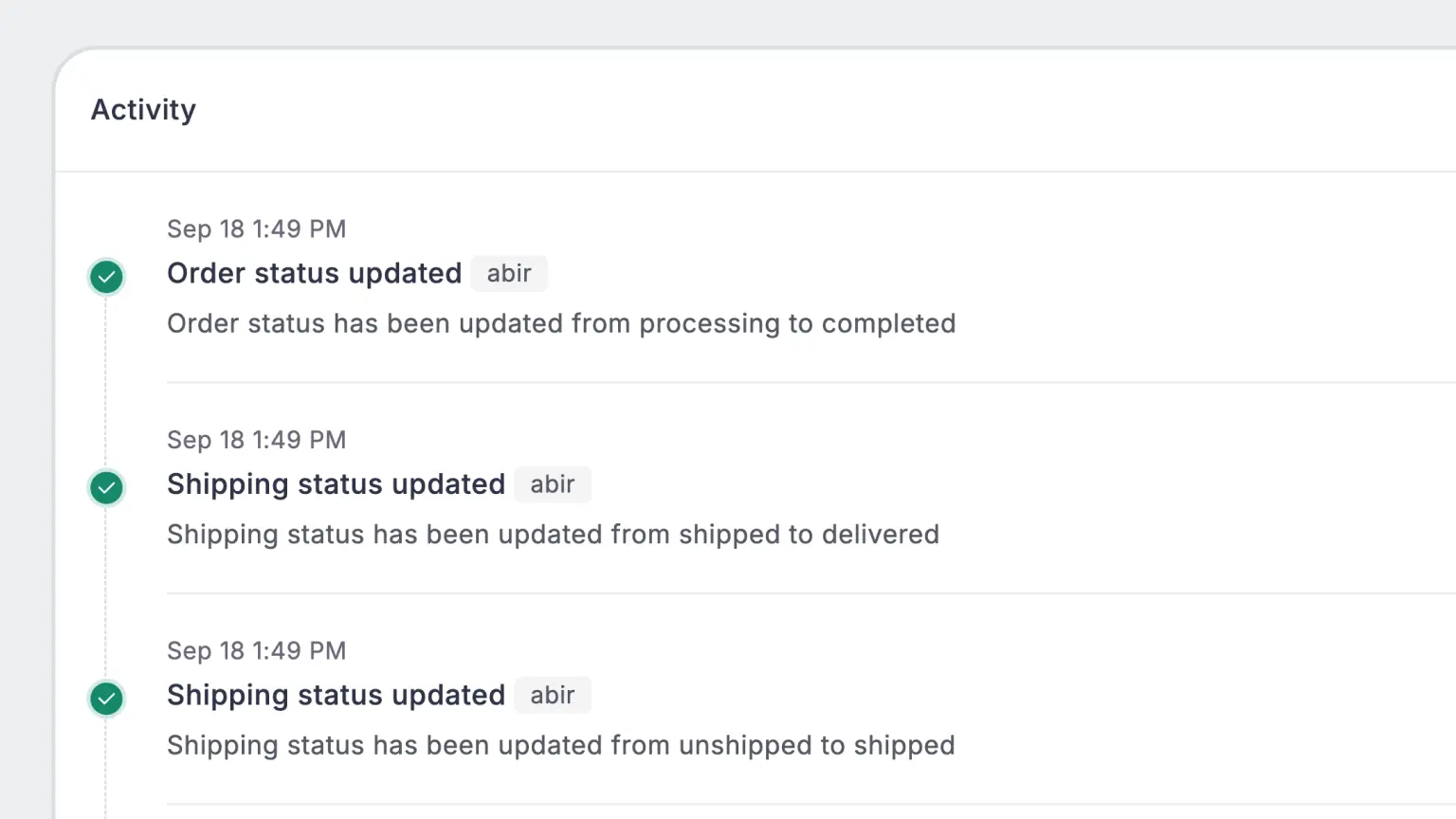 Order Fulfillment Statuses